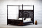 Fabulous Walnut Carved Four-Poster Bed