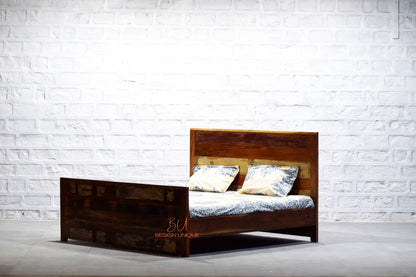 Recycled Wood Earthy Feel Bed Design