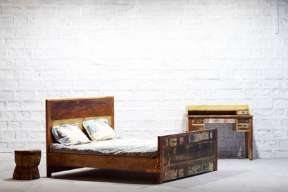 Recycled Wood Earthy Feel Bed Design