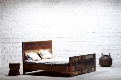 Recycled Wood Earthy Feel Bed Design