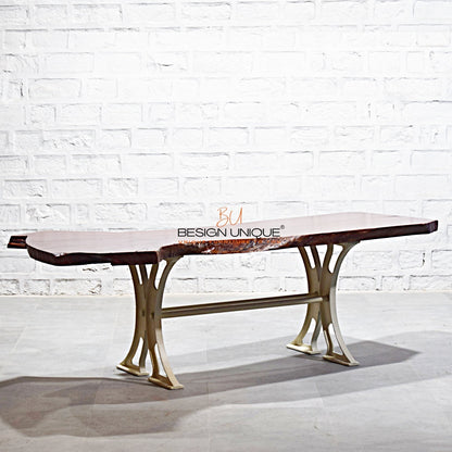 Single Log Cast Iron Iconic Dining Table