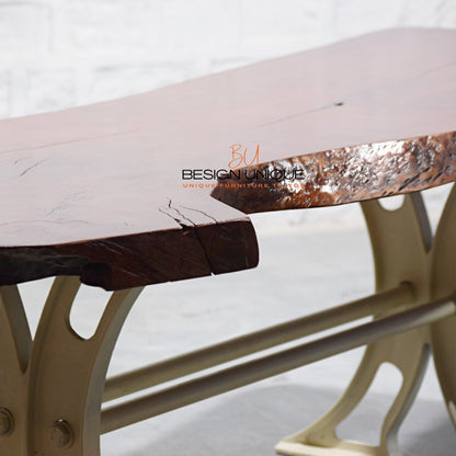 Single Log Cast Iron Iconic Dining Table