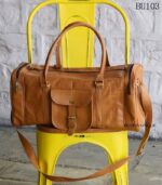 Handcrafted Leather Weekender Duffle Bag