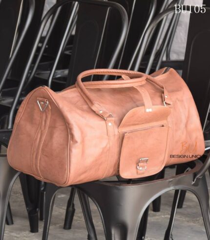 Handcrafted Goat Leather Duffle Bag