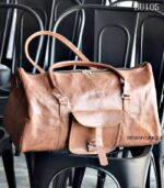 Handcrafted Goat Leather Duffle Bag
