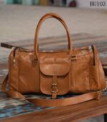 Handcrafted Leather Weekender Duffle Bag - Image 2
