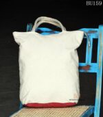 flag print canvas tote bag, handcrafted Rajasthan, BU159