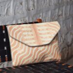Kantha quilted block print envelope tablet bag, handmade in India – BUI114