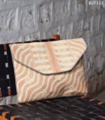 Kantha quilted block print envelope tablet bag, handmade in India – BUI114