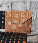 Kantha quilted floral block print envelope tablet bag, handmade in India – BUI115